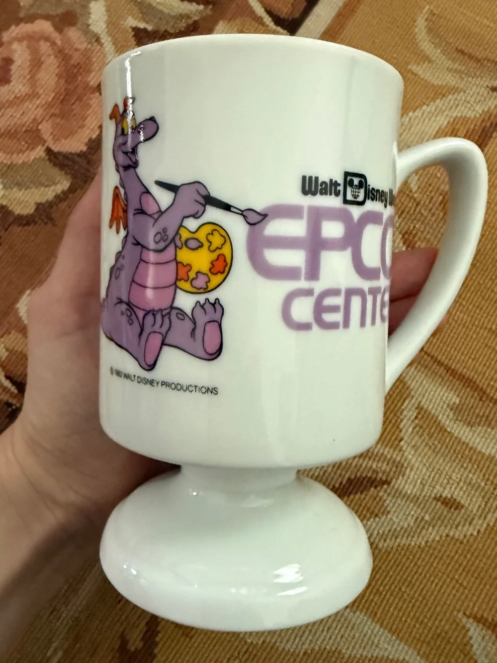 Vintage Walt Disney World EPCOT CENTER Figment Japan 1982 Pedestal Mug Cup 5